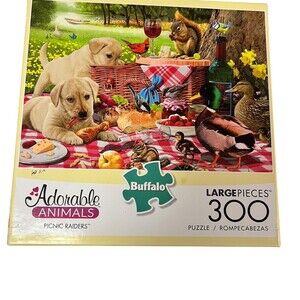 Buffalo Games Adorable Animals Picnic Raiders 300 Piece Jigsaw Puzzle